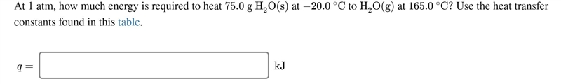 The energy required to heat H2O?-example-1