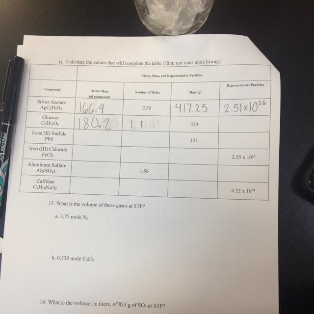 P L E A S E help! explain and give answers on how to do moles for chemistry-example-1