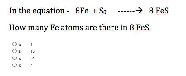 How many Fe atoms are there in 8 Fe-example-1