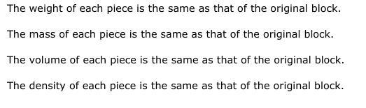 Imagine that Ana has a block made of pure gold. If she cuts this block into two equal-example-1