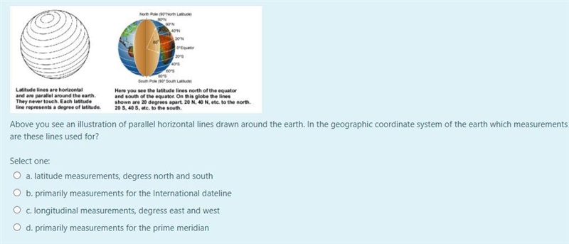 You see an illustration of parallel horizontal lines drawn around the earth. In the-example-1