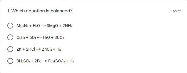 Which equation is balanced?-example-1