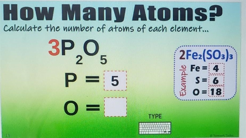 Calculate the number of atom of each element : ​-example-1