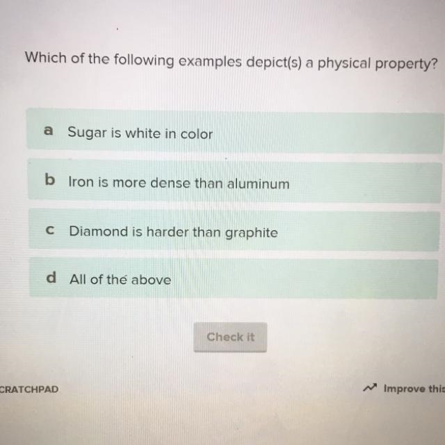 Which of the following examples depict(s) a physical property?-example-1