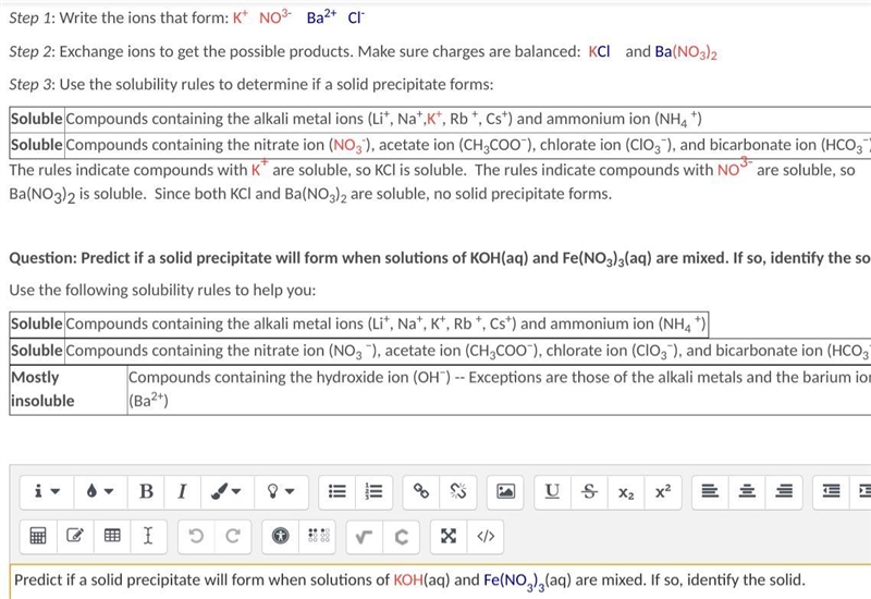 Predict if a solid precipitate will form when solutions of KOH(aq) and Fe(NO3)3(aq-example-1