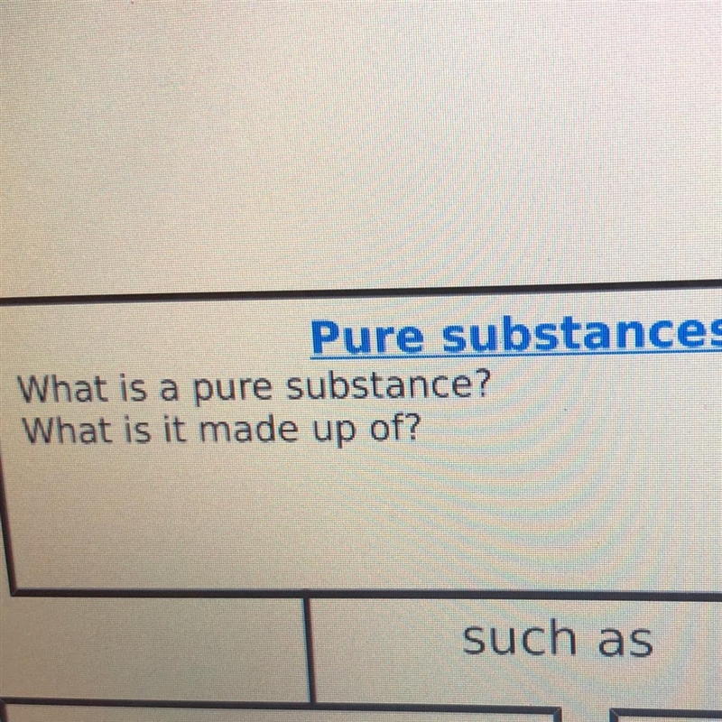 What is a pure substance? What is it made up of?-example-1