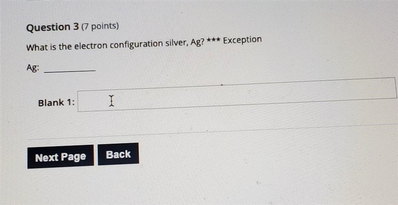 What is the electron configuration silver, Ag? exeception​-example-1