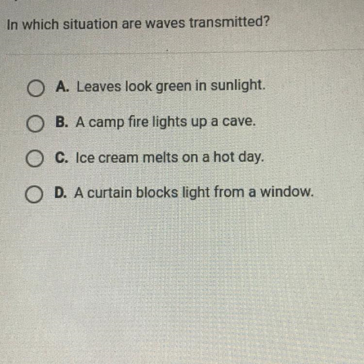 In which situation are waves transmitted-example-1