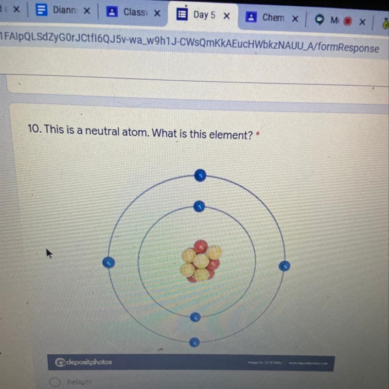 10. This is a neutral atom. What is this element-example-1