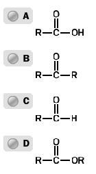 Which shows the general structure of an aldehyde?-example-1