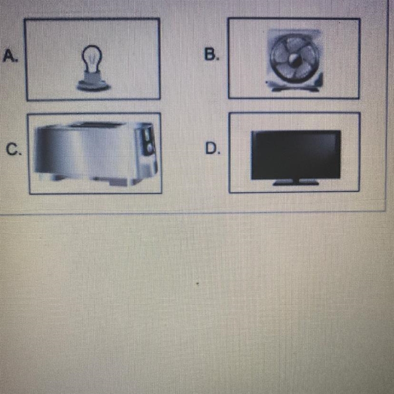 PLEASE HELP Electrical devices have been designed to convert electrical energy to-example-1