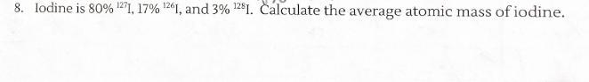 How would I solve this problem? How would I find the Atomic Mass for each isotope-example-1