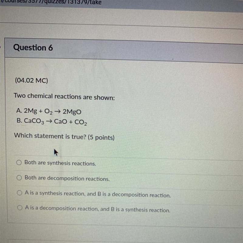 Two chemical reactions are shown. Which statements is true?-example-1