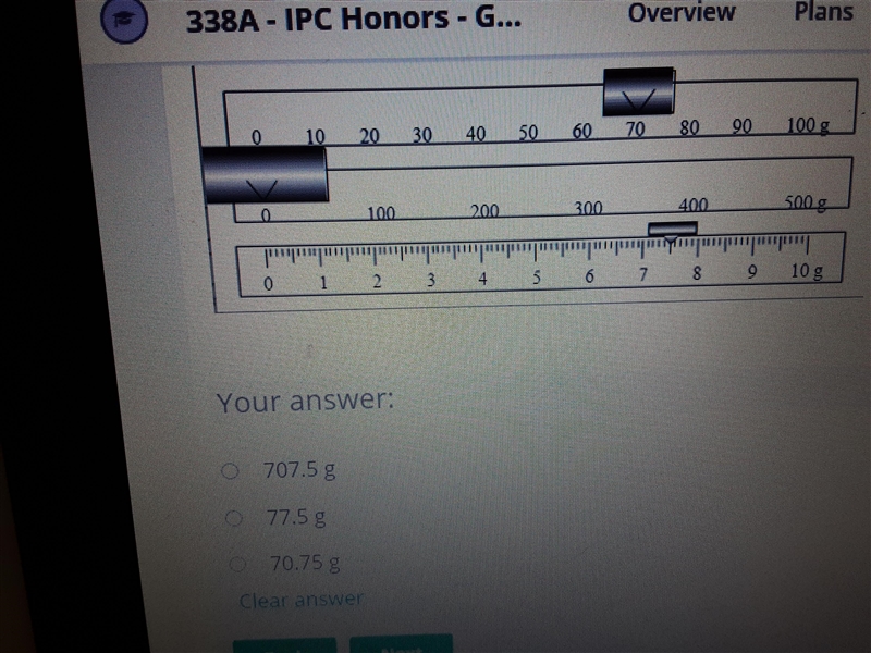 What is the mass shown? (Sorry u cant really see!)-example-1