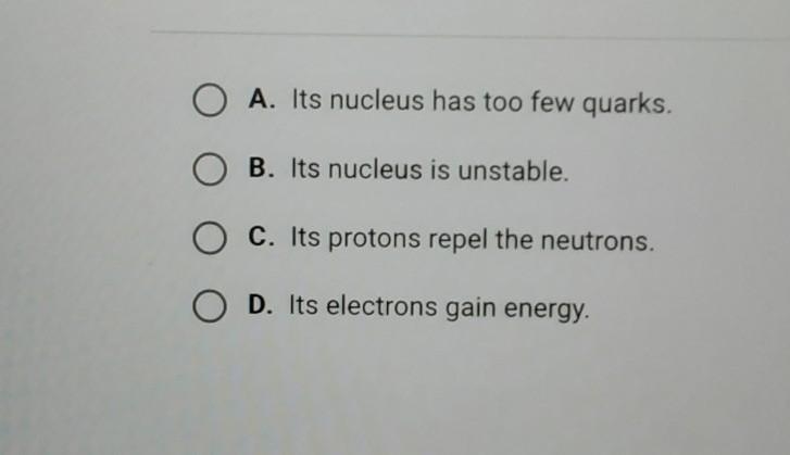 What characterizes a radioactive atom?​-example-1