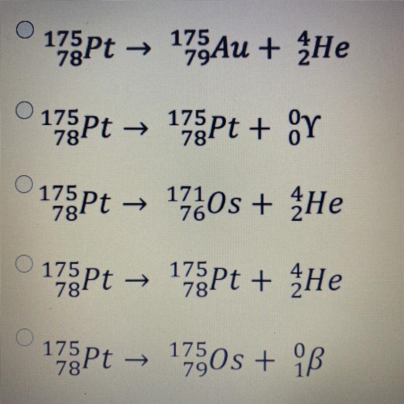 20pts!!!! Plutonium will go through alpha decay. Which nuclear equation is correct-example-1