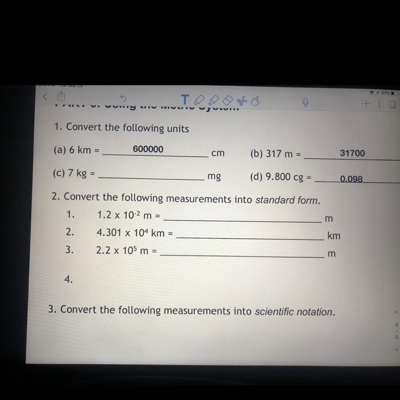 Can someone please covert 1, 2, and 3 into standard form-example-1