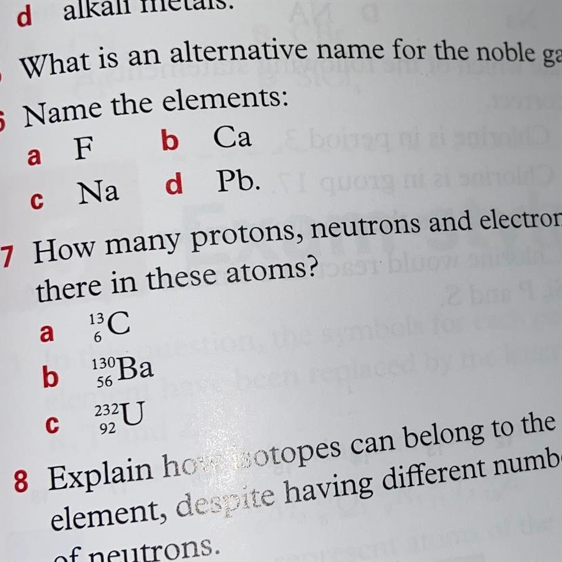 How many protons, neutrons and electrons are in these atoms?-example-1