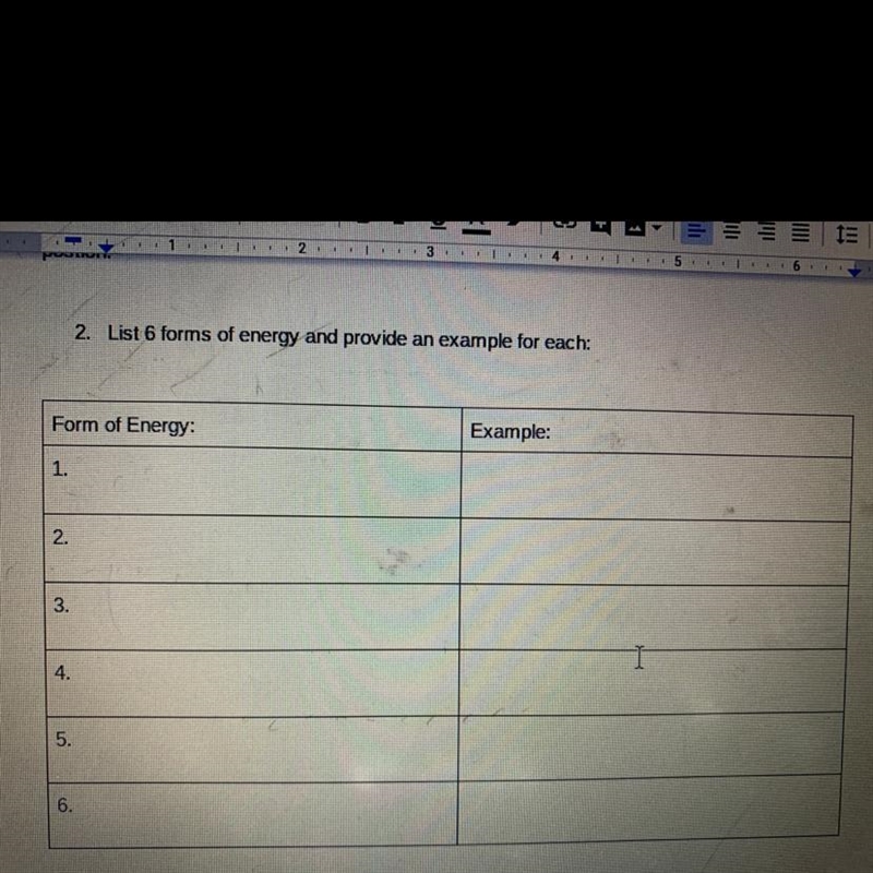 It’s asking me to list 6 forms of energy-example-1