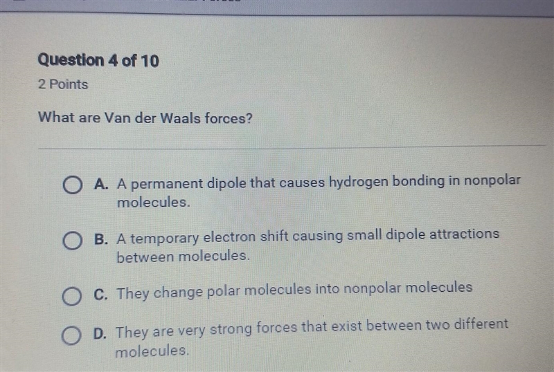 HELP. what are van der waals forces?​-example-1