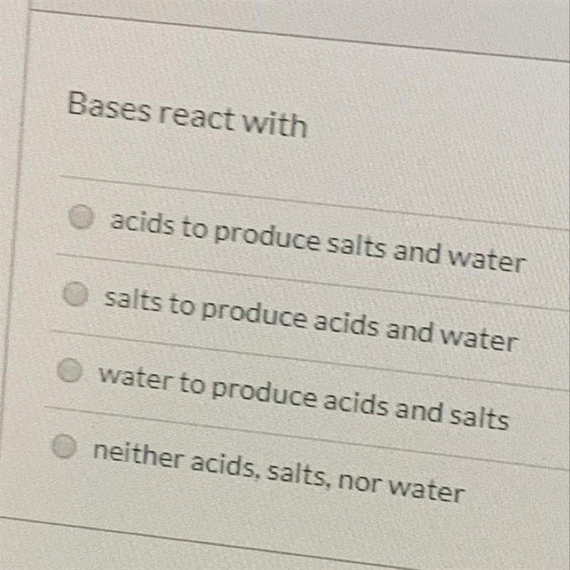 Bases react with what?-example-1