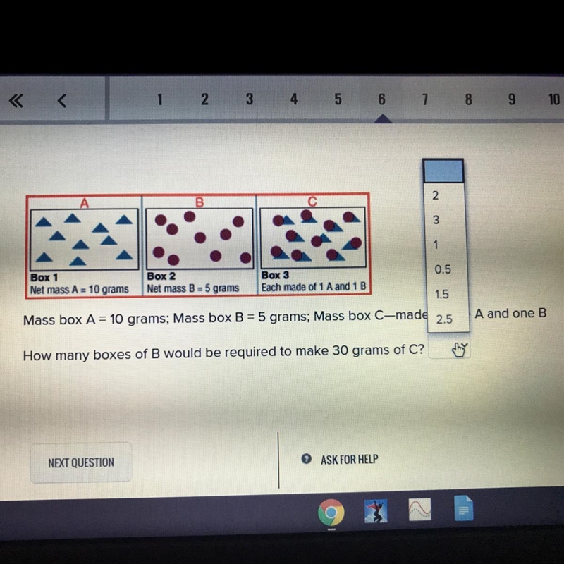 Mass box A = 10 grams; Mass box B = 5 grams; Mass box C-made of one A and one B How-example-1