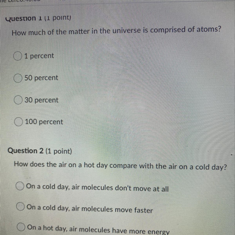 How much of the matter in the universe is comprised of atoms?-example-1