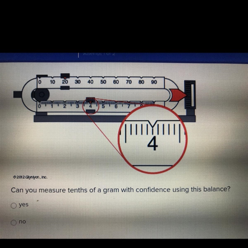 2012 Gynnin Can you measure tenths of a gram with confidence using this balance? yes-example-1