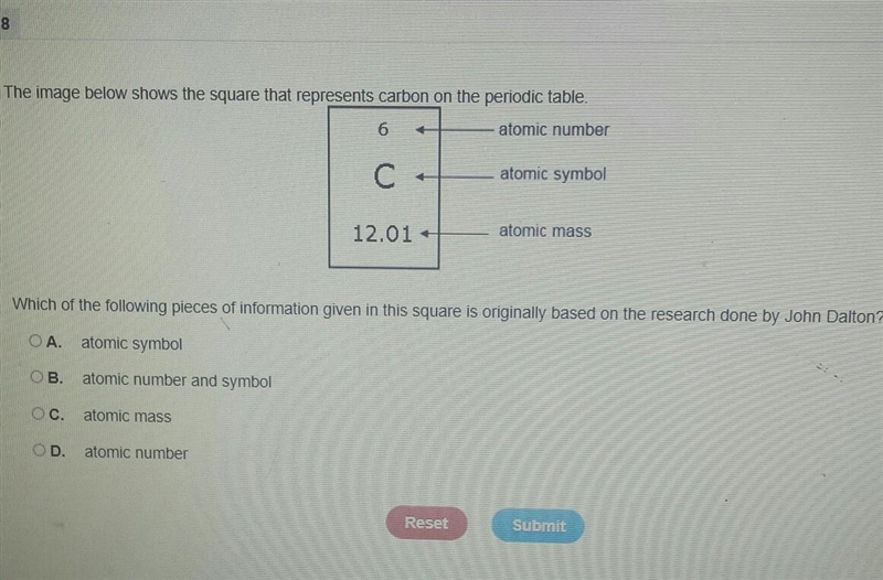 I need to know which piece of research in the square was done by John Dalton. ​-example-1