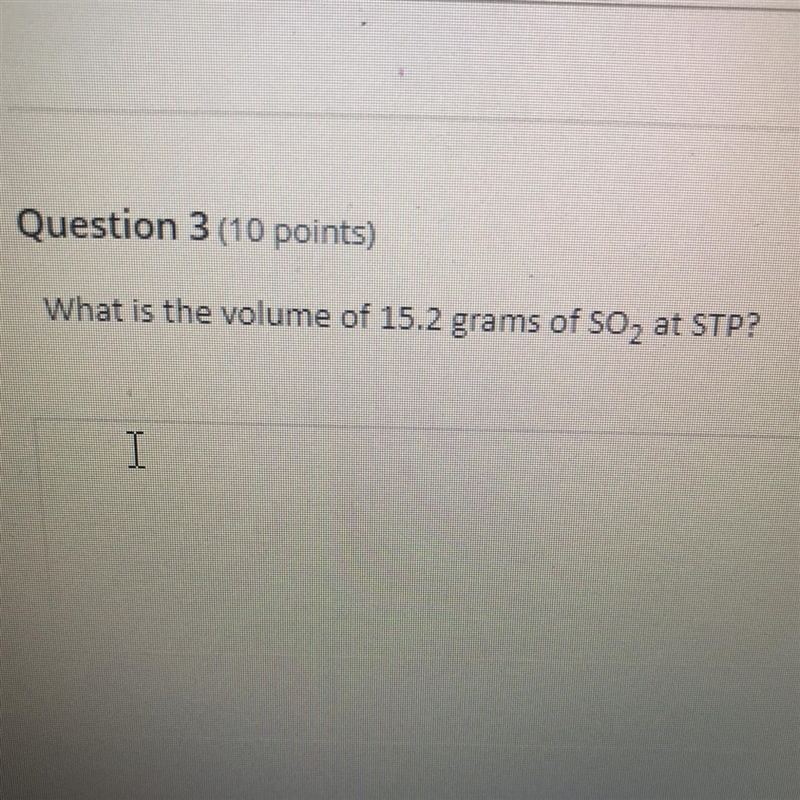 What is the volume of 15.2 grams of SO2 at STP?-example-1