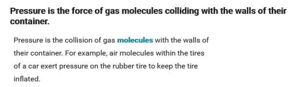 What does pressure measure? O Am The number of molecules present O B. The temperature-example-1