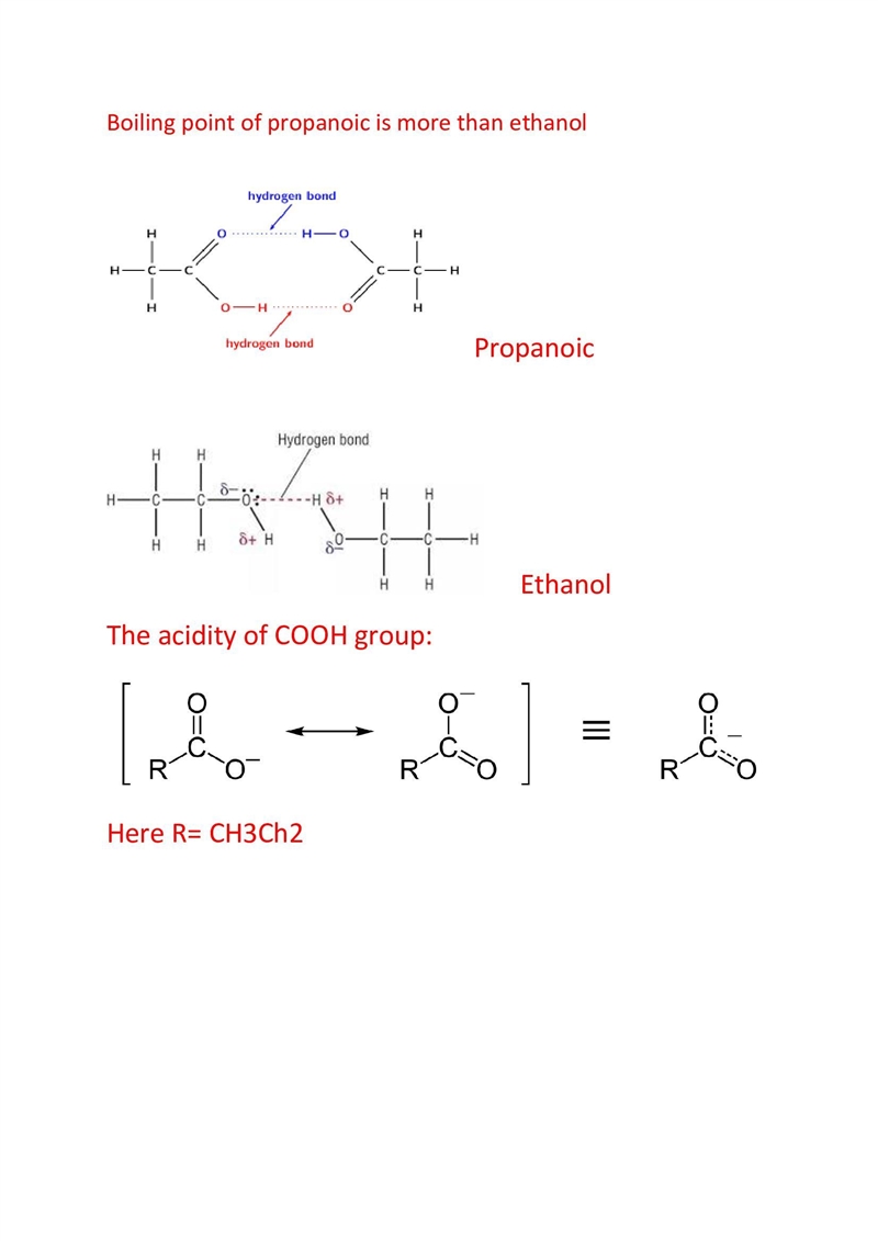 a solution of ethanol differs from a solution of propanoic acid in that the solution-example-1