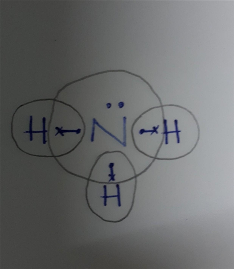 Draw the correct Lewis structure for NH3.-example-1