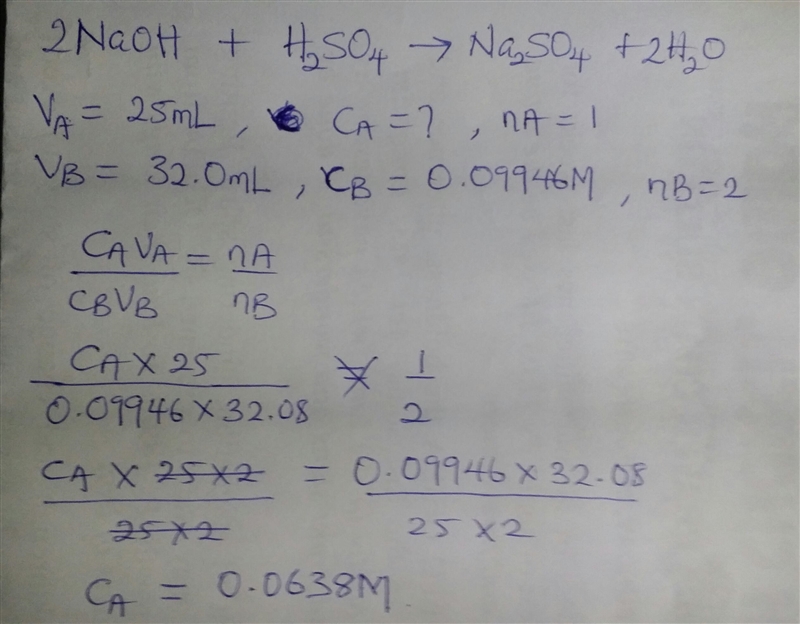 A solution of sulfuric acid is titrated with a solution of sodium hydroxide to the-example-1