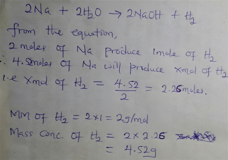 When sodium is put in water, it quickly reacts according to the following equation-example-1