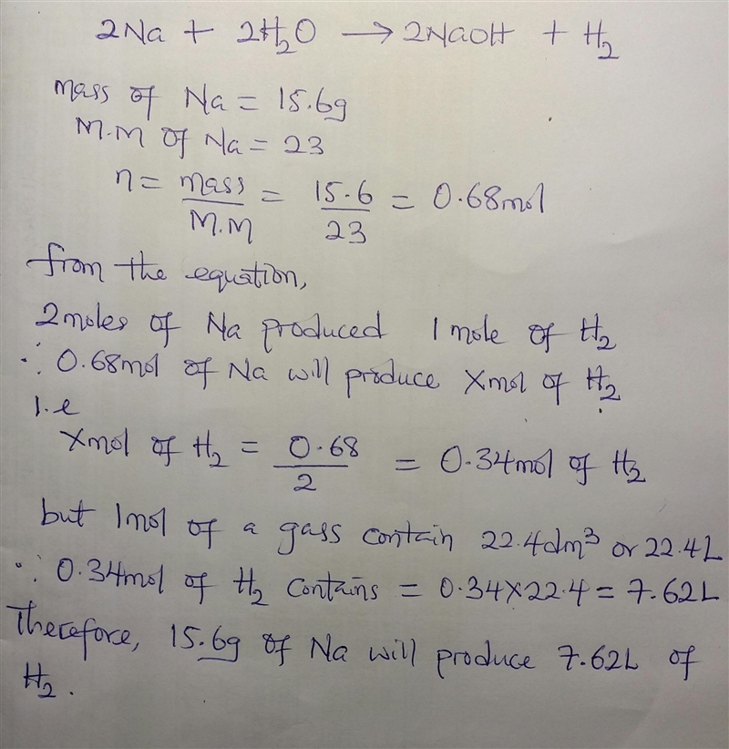 Solid sodium reacts violently with water, producing heat, hydrogen gas, and sodium-example-1