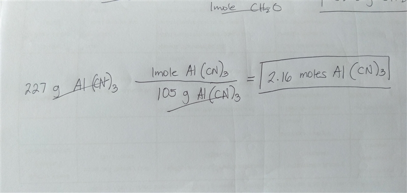 How many moles of Al(CN)3 are in 227 g of the compound?-example-1