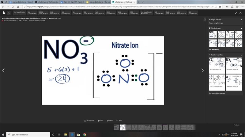 What shape is the lewis structure NO3--example-1