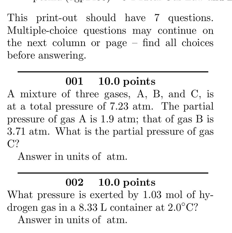 What is the particle pressure of gas c ?-example-1