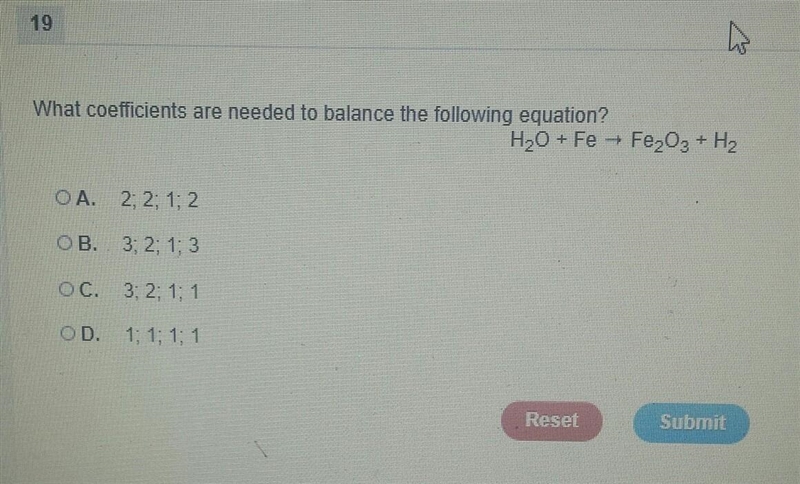 What coefficients are needed to balance the following equation ? ​-example-1