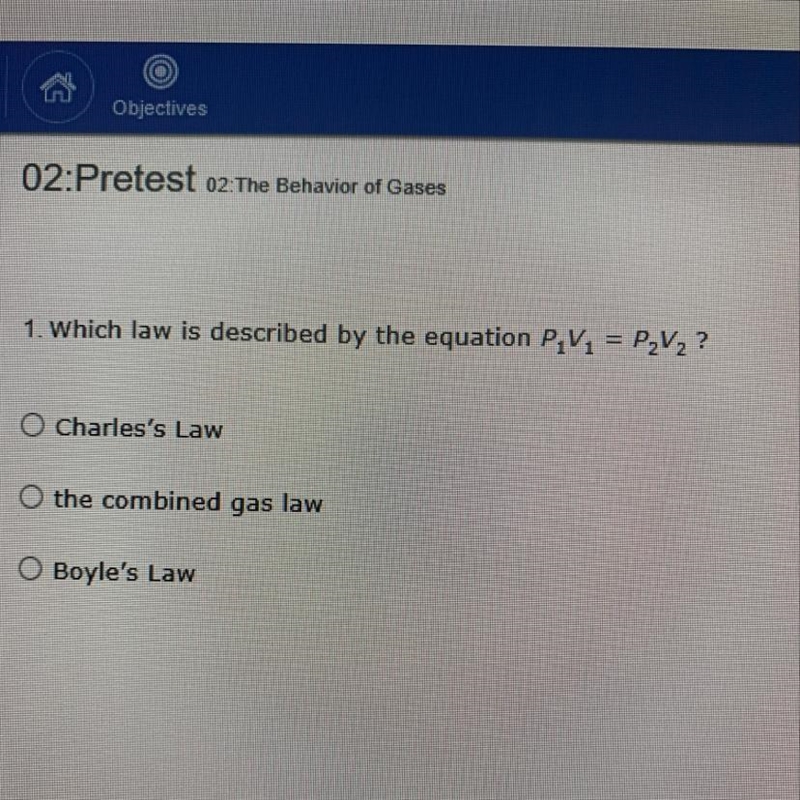 Which law is described by the equation P.V. = P,V, ?-example-1