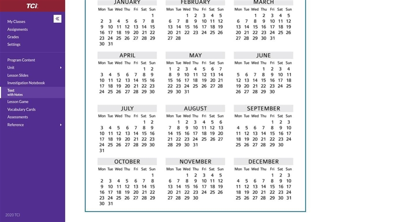 1. Annotate the calendar below to show approximately when the four seasons occur during-example-1