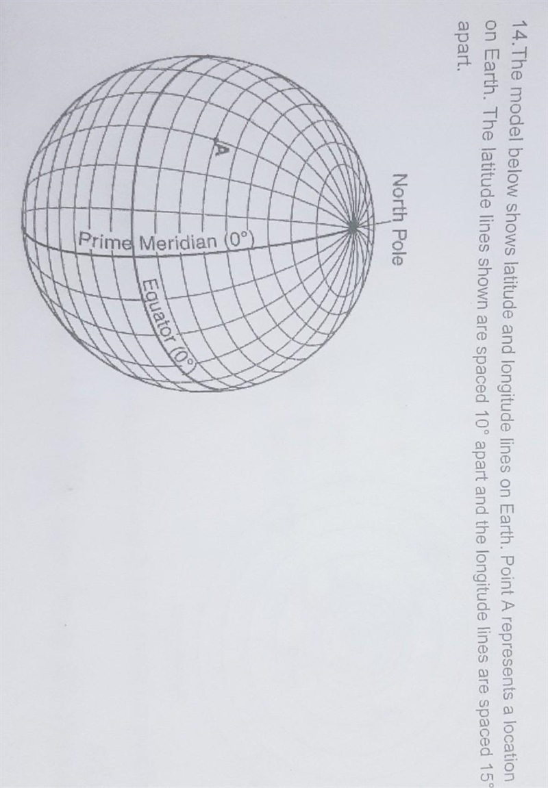 Determine the latitude and longitude of the location A Latitude: __________ °N Longitude-example-1