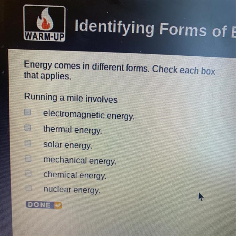 What energy comes in different forms?-example-1