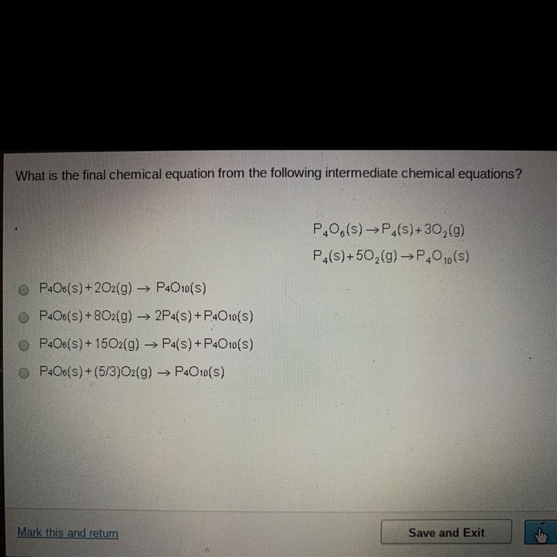 What is the final chemical equation from the following intermediate chemical equations-example-1