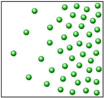 The image shows particles of salt dissolved in water. How will the arrangement of-example-1