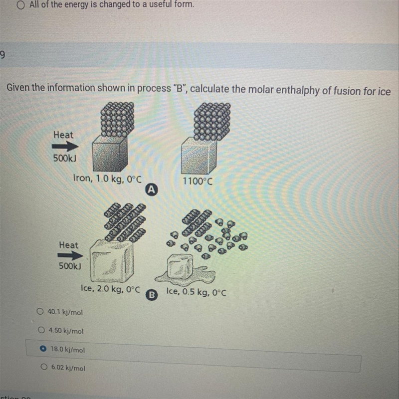 Given the information shown in process "B", calculate the molar enthalphy-example-1