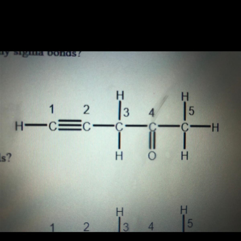 Number 4 carbon molecule has what hybridization orbitals ?-example-1