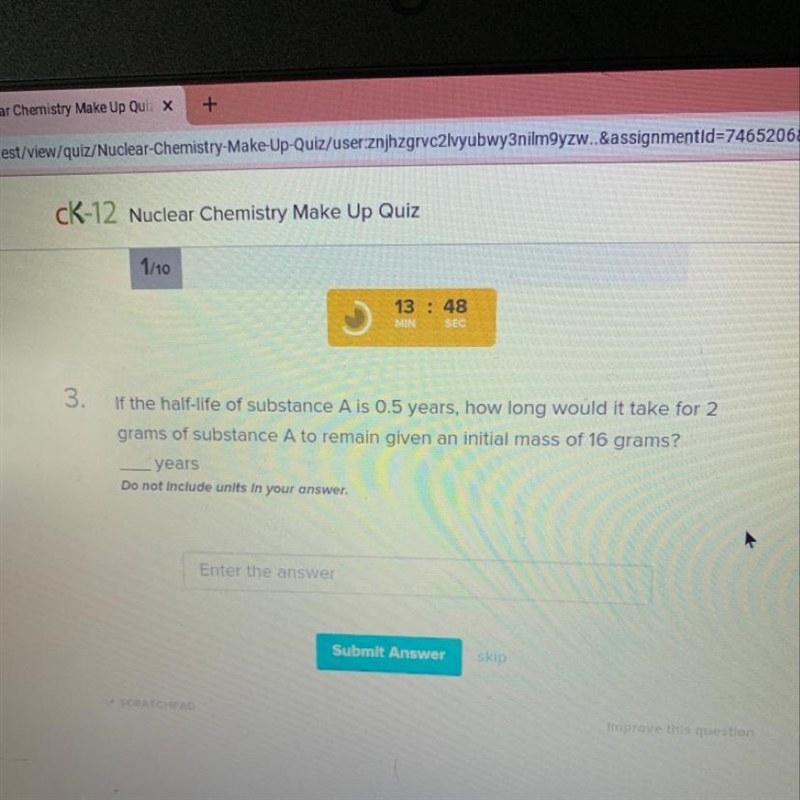 Please need help!!! Nuclear chemistry-example-1