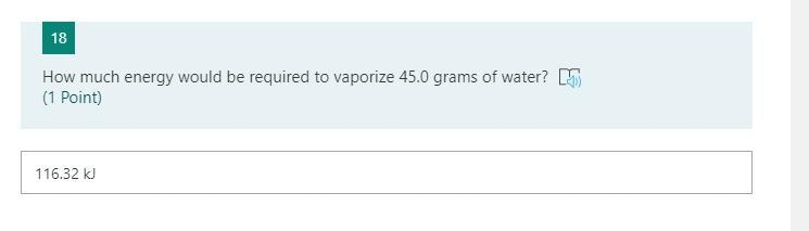 Important: How much energy would be required to vaporize 45.0 grams of water?-example-1